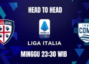 Head To Head Pertandingan Cagliari vs Como Liga Italia