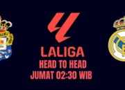 Head To Head Pertandingan Las Palmas vs Real Madrid Liga Spanyol