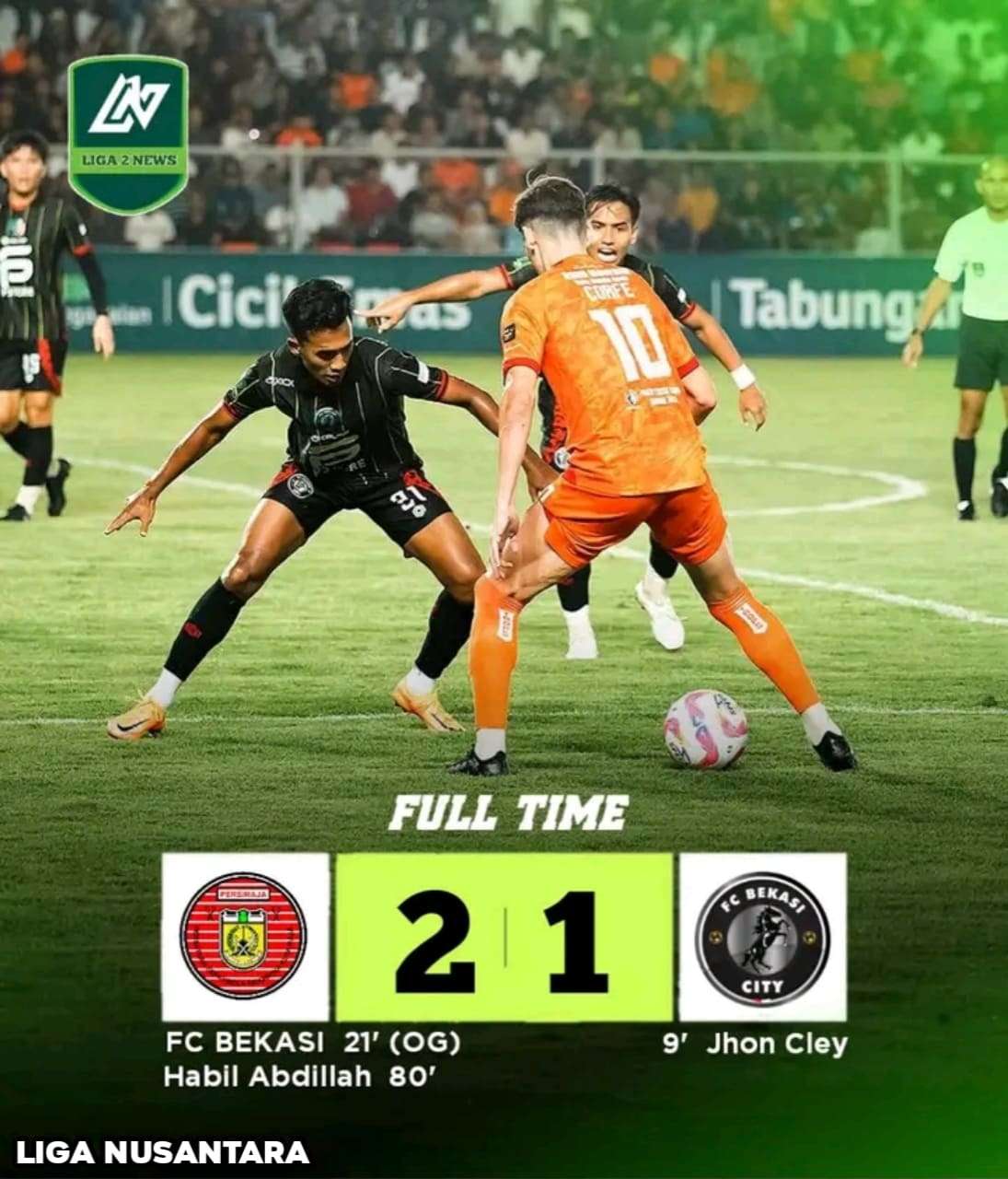 Persiraja Aceh Sukses Menang Dramatis Atas Bekasi City 2-1