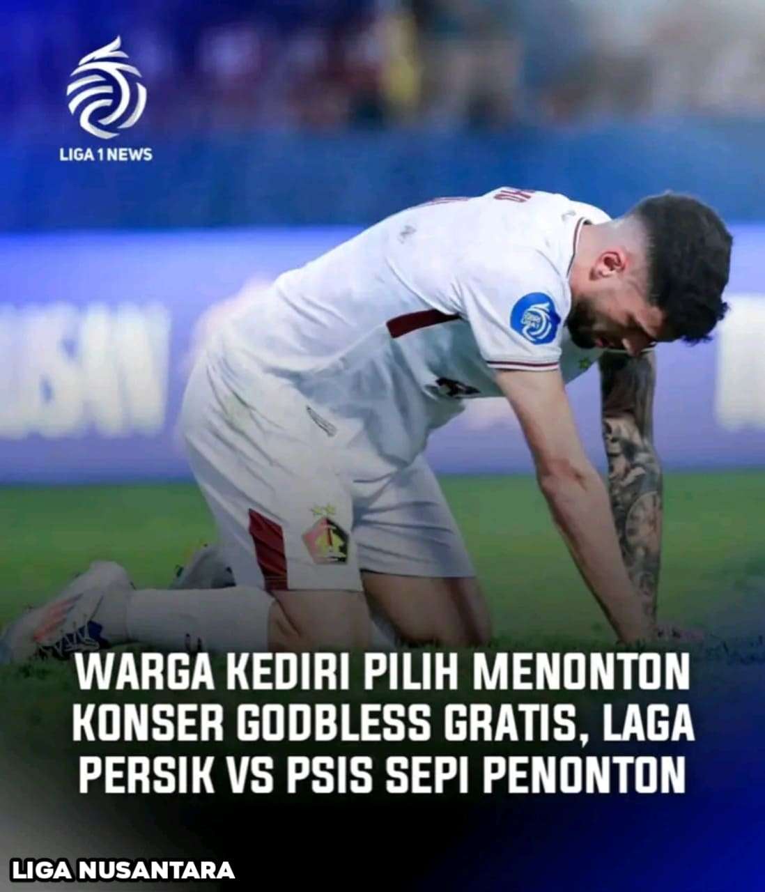 Lebih Pilih Nonton Konser Gratis, Laga Persik Kediri vs PSIS Semarang Sepi Penonton