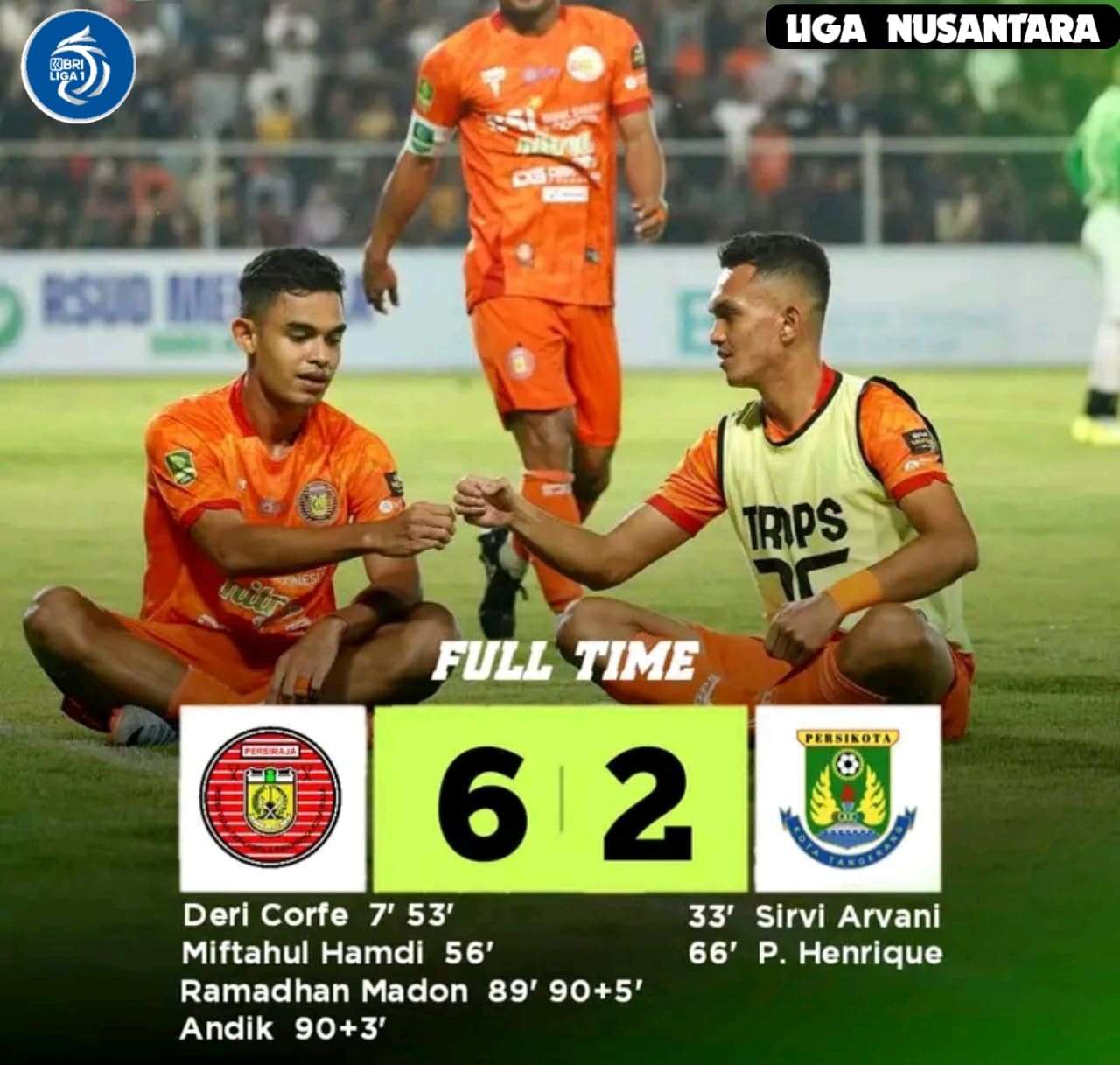 Persiraja Banda Aceh Pesta Gol Di Kandang Atas Persikota Tangerang Dengan Skor 6-2