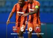 Borneo FC Pesta Gol Dikandang Melawan Madura United 5-0