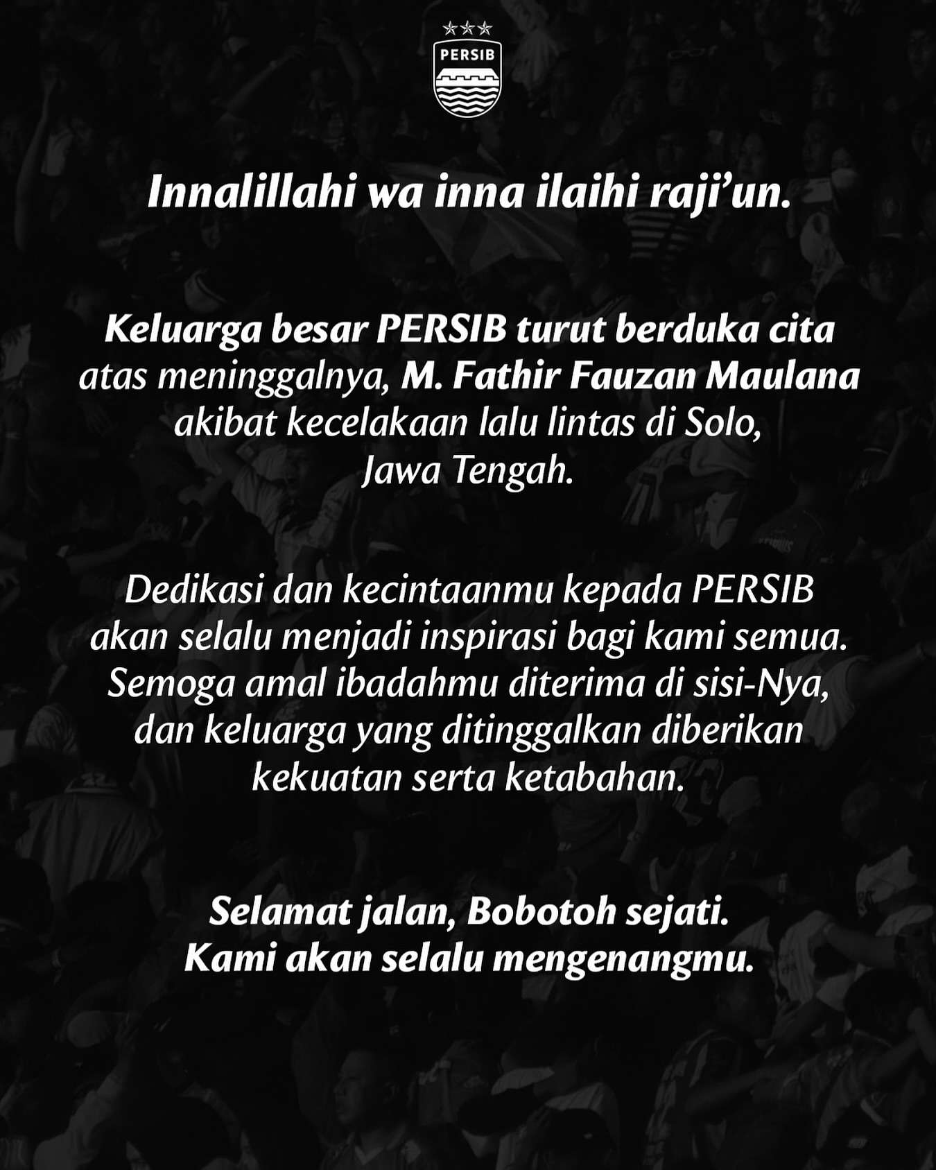 Laga PSS Sleman vs Persib Bandung Tinggalkan Duka Setelah Meninggalnya Bobotoh saat Berangkat Ke Stadion