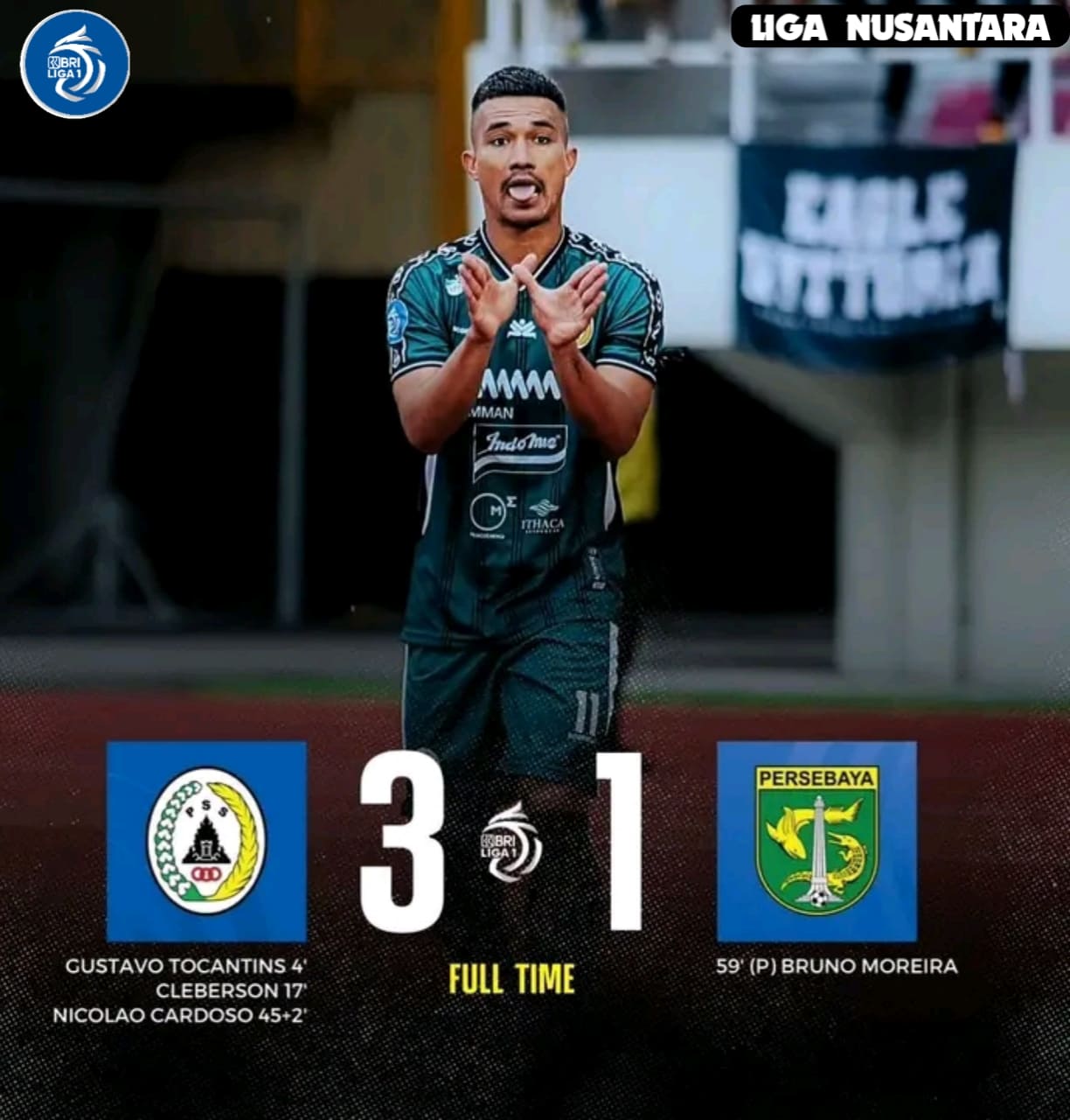 PSS Sleman Berhasil Permalukan Persebaya Surabaya Di Kandang Dengan Skor 3-1