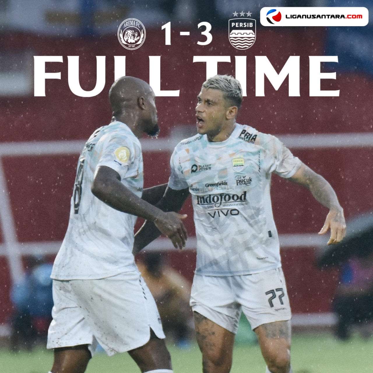 Persib Bandung Sukses Kalahkan Arema FC 3-1