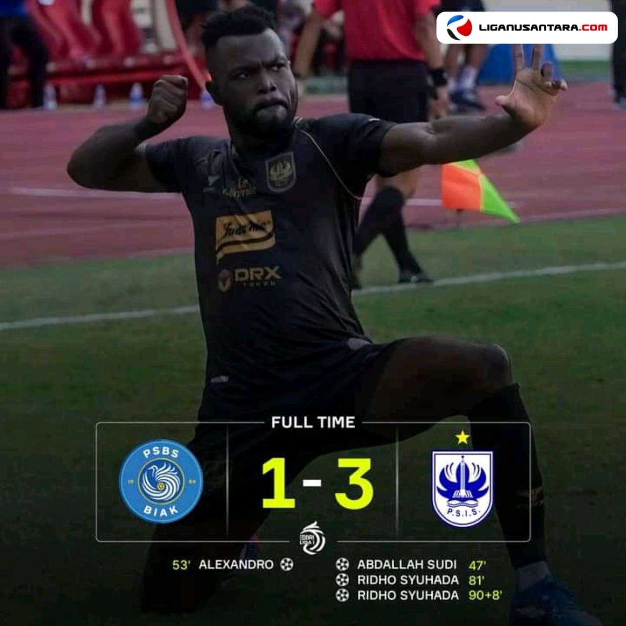 Hasil Liga 1: PSBS Biak Ditumbangkan PSIS Semarang 1-3