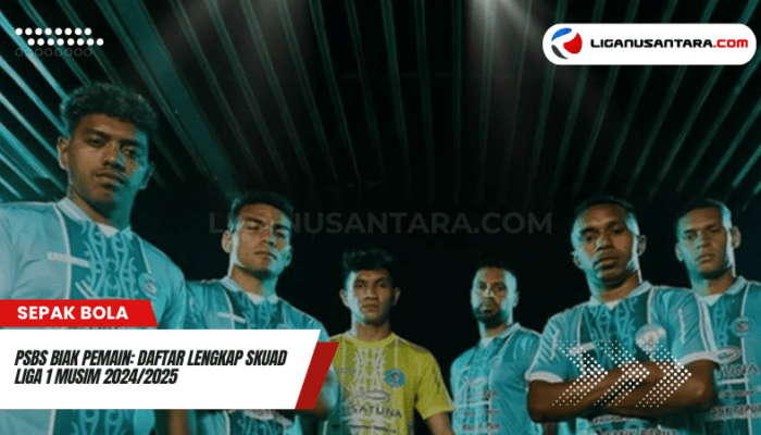 PSBS Biak Pemain: Daftar Lengkap Skuad Liga 1 Musim 2024/2025