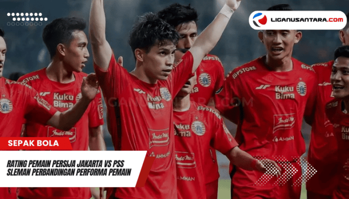 Rating Pemain Persija Jakarta vs PSS Sleman Perbandingan Performa Pemain Persija dan PSS Sleman