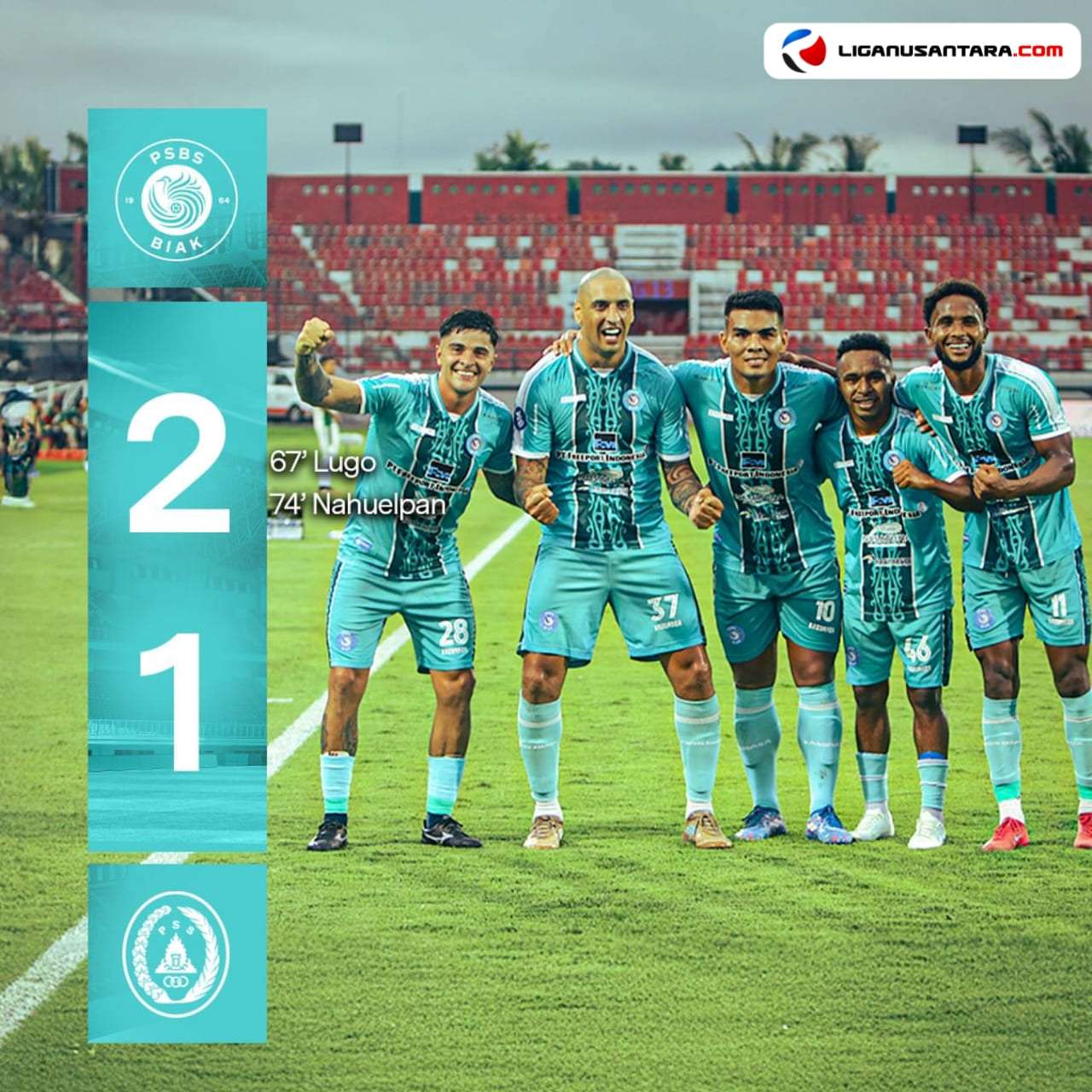 Hasil BRI Liga 1 2024/2025: PSBS Biak 2-1 PSS Sleman