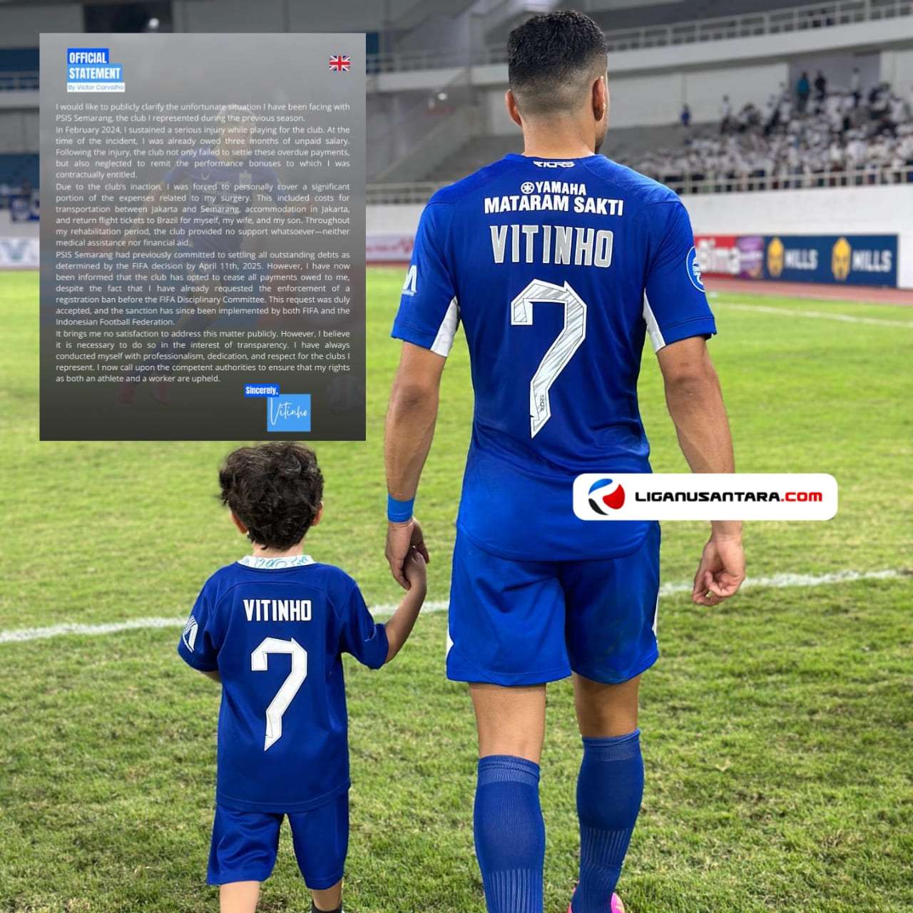 Mantan Pemain PSIS, Vitinho Buka Suara Terkait Tunggakan Gaji