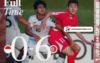 Hasil Piala Asia U-17 2025: Korea Utara U-17 6-0 Indonesia U-17