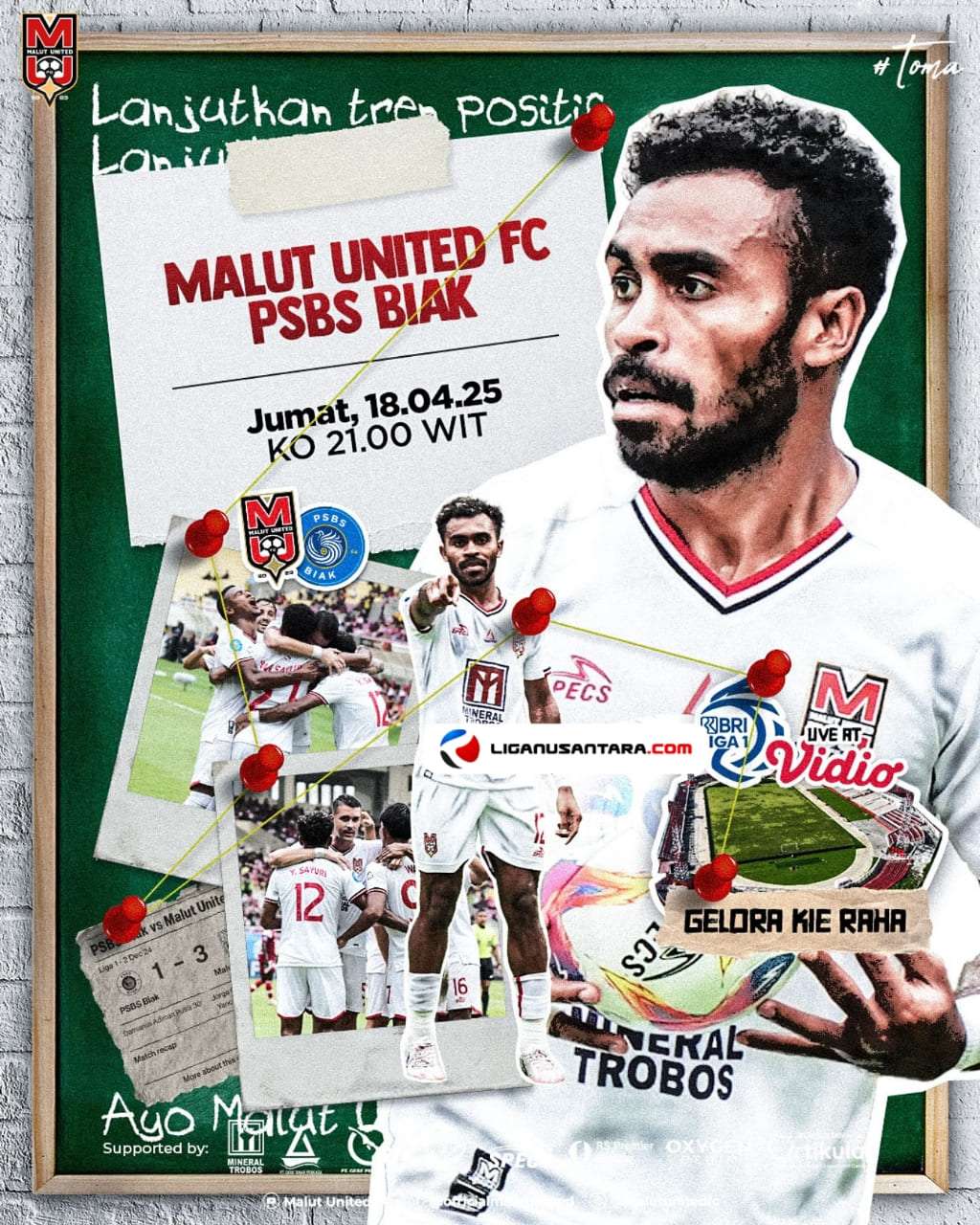 Prediksi Malut United vs PSBS Biak: H2H dan Susunan Pemain