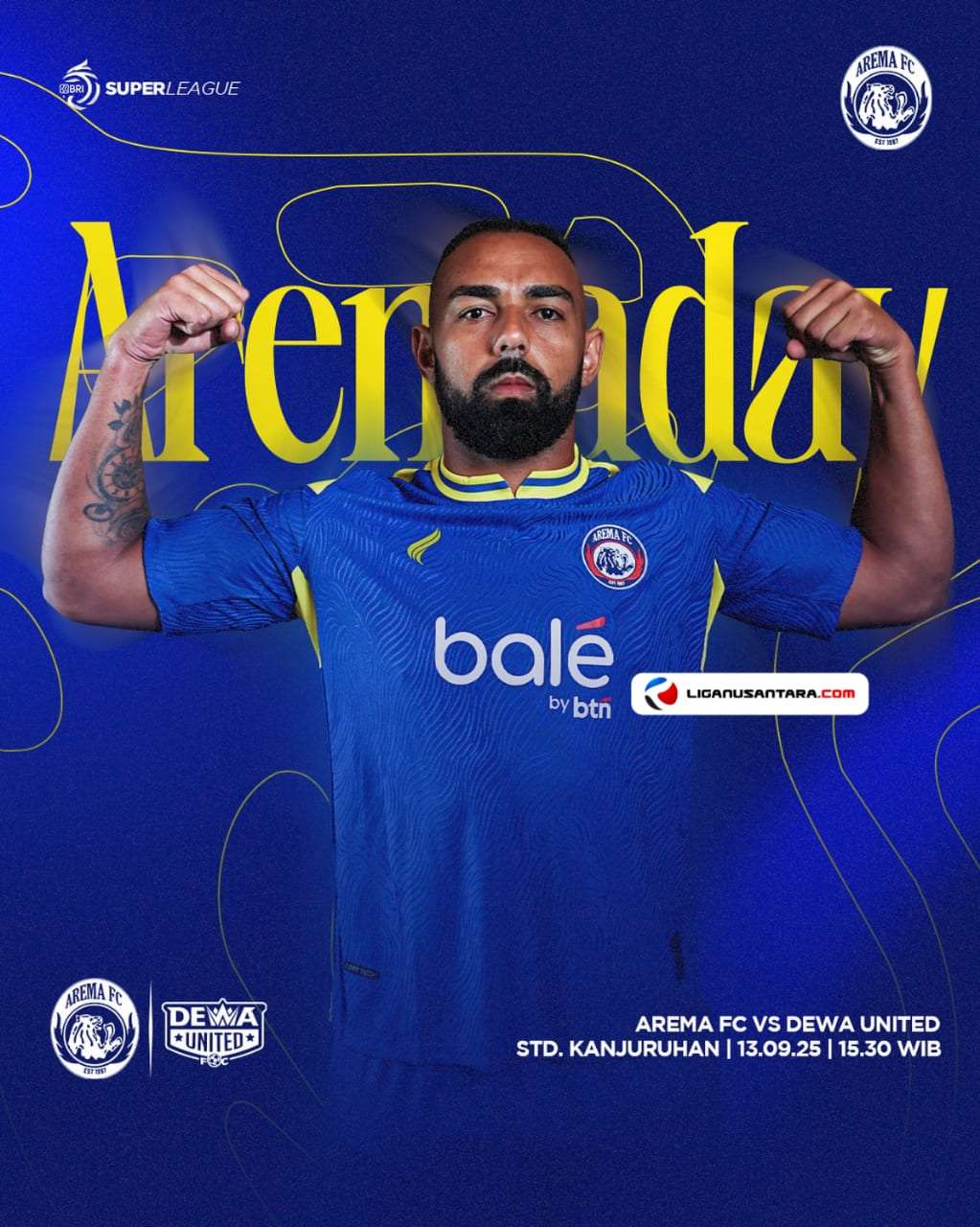Prediksi Arema FC vs Dewa United: H2H dan Susunan Pemain