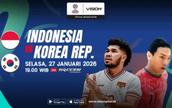 Saksikan Indonesia vs Korea Selatan di VISION+, Pembuka AFC Futsal Asian Cup Indonesia 2026!