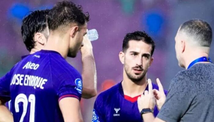 Persik Kediri bersama pelatih, Marcos Reina, di BRI Super League 2025/2026.