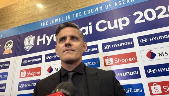 Pelatih Timnas Indonesia John Herdman saat memberi keterangan kepada awak media selepas drawing ASEAN Championship 2026