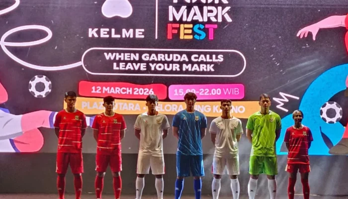Kelme Resmi Perkenalkan Jersi Baru Timnas Indonesia di Stadion Utama Gelora Bung Karno