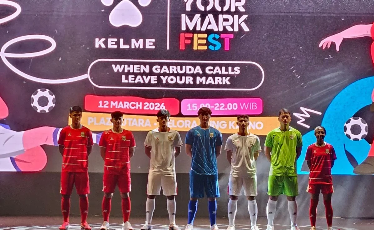 Kelme Resmi Perkenalkan Jersi Baru Timnas Indonesia di Stadion Utama Gelora Bung Karno