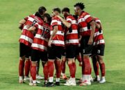 Para pemain Madura United pada laga BRI Super League 2025/2026