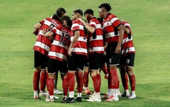 Para pemain Madura United pada laga BRI Super League 2025/2026