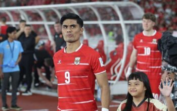 Aksi Ramadhan Sananta pada laga Timnas Indonesia vs Bulgaria pada final FIFA Series