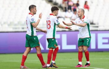 Selebrasi gol pemain Timnas Bulgaria pada laga FIFA Series 2026 lawan Kep. Solomon