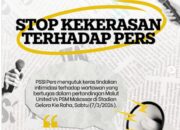 PWI dan PSSI Pers Soroti Dugaan Intimidasi Wartawan Usai Laga Malut United vs PSM Makassar