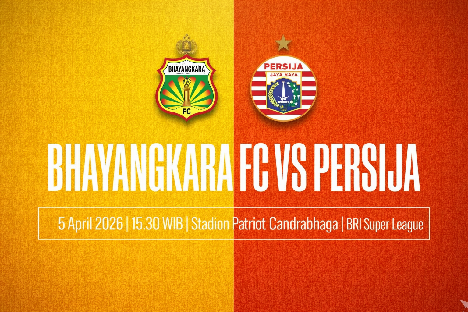 BRI Liga 1: Bhayangkara FC vs Persija Jakarta.
