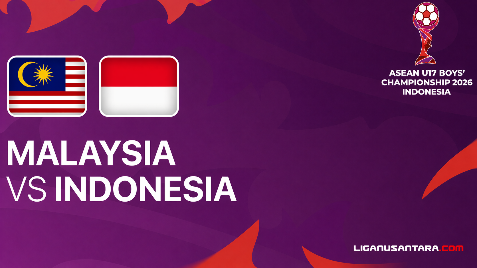 Piala AFF U-17 2026: Malaysia vs Indonesia.