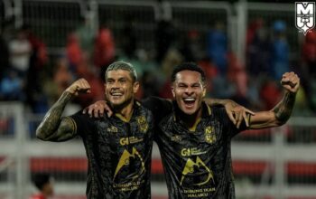 Selebrasi Ciro Alves dan Igor Inocencio di laga Malut United vs Persijap di BRI Super League, Jumat (13/02/2026)