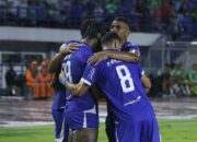 Selebrasi pemain Persib Bandung saat melawan Bali United di lanjutan BRI Super League