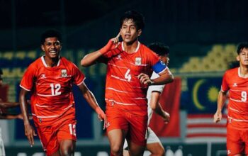 Selebrasi gol Putu Ekayana ketika mencetak gol untuk Timnas Indonesia U-17 pada laga lawan Timor Leste di Piala AFF U-17 2026