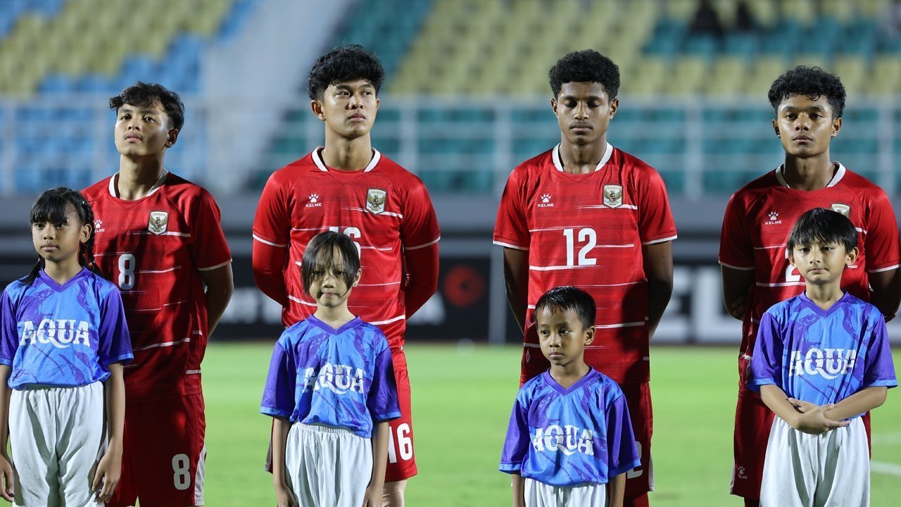 Skuad Timnas Indonesia U-17 dalam laga versus Vietnam U-17 di Piala Asia U-17 2026,