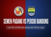 Prediksi BRI Super League: Semen Padang Hadapi Persib Bandung 5 April 2026