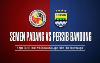 Prediksi BRI Super League: Semen Padang Hadapi Persib Bandung 5 April 2026